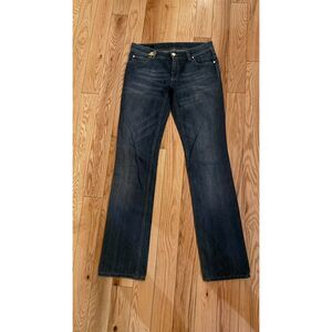 Gucci Low Rise Bootcut Jeans Heart Padlock Charm GG Patch IT 42 Made in Italy